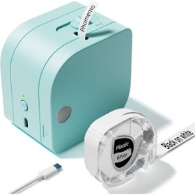 Resim Phomemo P12 Pro Yeşil, Kablosuz Etiket Makinesi - Usb Şarjlı - Etiket Ve Saten Kurdele Makinesi 