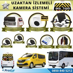 Resim Okul Servis Kamera Sistemi Seti Uzaktan Izlemeli 4 Kameralı 7&quot Hdmi Monitör 320 Gb Harddisk Dahil 