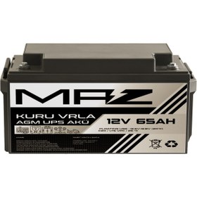 Resim Maz Akü 12 Volt 65 Amper (Ah) Kuru AGM VRLA Güç Kaynağı UPS Akü 