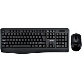 Resim T-wolf Tf-100 2.4g Bluetooth Dizüstü Bilgisayar Ofis Kablosuz Klavye Ve Fare Seti Set 