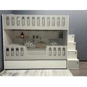 Resim Astana %100 Mdf Yavrulu Seyyar Merdivenli Ranza Gb1 