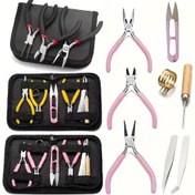 Resim 1 Set Çinko Alaşımlı Takı Yapımı Araçları Kiti - Yuvarlak Burun Çekiciler, İğne Burun Çekiciler, Dikey Çekiciler, Kesilmemiş Tel Kesiciler, Başlangıç Seviyesinde ve Tutkulu Kişiler için İdeal, Başlangıç Takı Yapımı Kiti | Ergonomik Tutma Araçları | Dayanıklı Yapım, Takı Yapımı Malzemeleri 