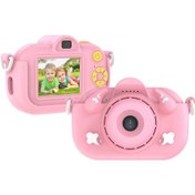 Resim Ruicoo "çocuklar İçin 1080p Çift Lensli Dijital Fotoğraf Makinesi - 12mp, 2.0 Ips Ekran, Otomatik Odaklama, Pembe" 