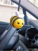 Resim Beyaz Zambaklar Kadın Kooperatifi Amigurumi Araba Süsü Arı... Dikiz aynası süsü 