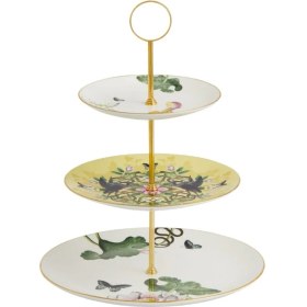 Resim Wedgwood Wonderlust Waterlily 3 Katlı Pasta Standı 