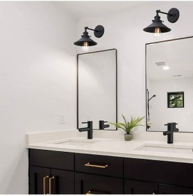 Resim Riolight Vintage,rustik Siyah Mafsallı 1xe27 Banyo Ayna Üstü Apli Siyah 