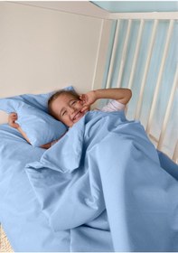 Resim Joyous Mom Kids Akfil Bebek Nevresim Takımı Lastikli Çarşaf Dahil Takım Mavi 