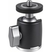 Resim Moveevo Alüminyum Mini Bulb Kafa, 1/4 Vida Bağlantı, 3 Kg Yük Kapasitesi, Siyah Renk 