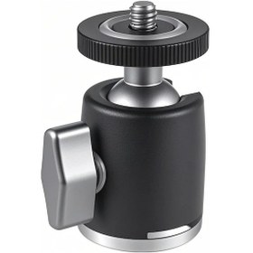 Resim Moveevo Alüminyum Mini Bulb Kafa, 1/4 Vida Bağlantı, 3 Kg Yük Kapasitesi, Siyah Renk 