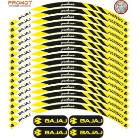 Resim Rebon Moto Design Motosiklet Jant Şeridi Bajaj Pulsar N250 Uyumlu 10 