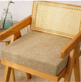 Resim Koltuk Konfor Pedi Sandalye Minderi 45x45x8 Bej 