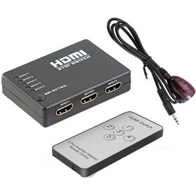 Resim Hdmi Çoklayıcı 5 Port 1080P Hdmi Switch Splitter - Kumandalı 