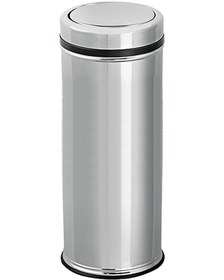 Resim Omnisoft FLS FT498 Pratik Kapaklı Paslanmaz Çöp Kovası 20 lt Krom 