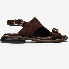 Resim Luvishoes Cruel Kahverengi Süet Hakiki Deri Kadın Sandalet 