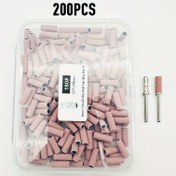 Resim 200 adet Mini Zımpara Bantları ile 2 adet Tırnak Matkap Ucu 3, 1mm Tırnak Zımpara Bantları Tırnak Sanatı Taşlama Tırnak Sanatı Aracı #180 
