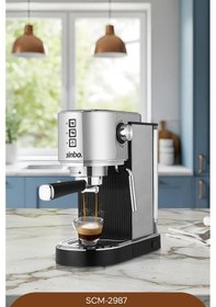 Resim Sinbo Scm-2987 Espresso Kahve Makinesi Gri 