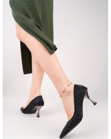 Resim Nesilshoes Nesil Shoes Özma 6177 Siyah Topuklu Kadın Stiletto 