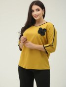 Resim Rayanawear Büyük Beden Çiçek Desenli Şık Hırka 291894083 Gri 