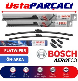 Resim Bosch Renault Clio 1 1994-1998 Aeroeco-Rear Ön Arka Silecek Takımı 