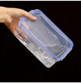 Resim 1,4 Litre 17×12 cm Sızdırmaz Hava Geçirmez Sağlam Dikdörtgen Saklama Kabı 