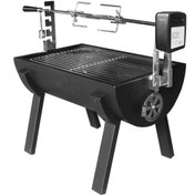 Resim BarbeküGrill Motorlu Barbekü Izgaralı Mangal Et-tavuk-hindi Çevirme Cihazı 