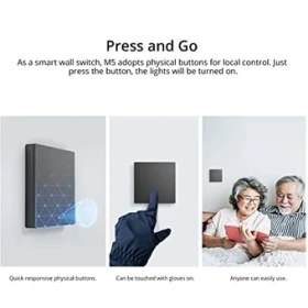 Resim M5-1c-80 Akıllı Duvar Anahtarı 1 Kanallı 