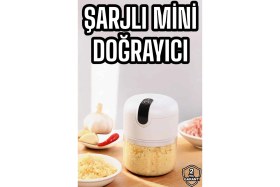 Resim El Rondosu Mini Şarjlı Doğrayıcı Taşınabilir 250 ml 
