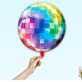 Resim Disko Topu Folyo Balon. 50 CM - Rainbow 