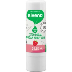 Resim Siveno Lip Balm Doğal Dudak Koruyucu - Çilek 6g 