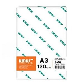 Resim Umur A3 Gramajlı 120 GR 500 Yaprak Fotokopi Kağıdı 1 Paket 