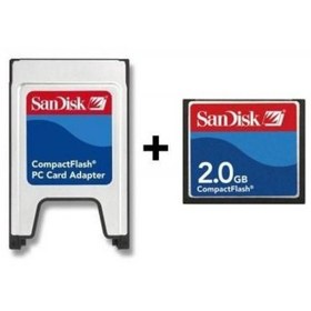 Resim Sandisk 2 Gb Compact Flash Hafıza Kartı+ Pcmcıa Kart Okuyucu 