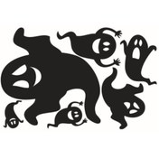 Resim habune Sevimli Hayaletler Çocuk Ve Bebek Odası Duvar Dekor Sticker 57 X 37 Cm 