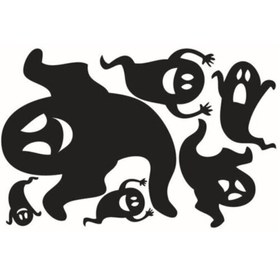 Resim habune Sevimli Hayaletler Çocuk Ve Bebek Odası Duvar Dekor Sticker 57 X 37 Cm 