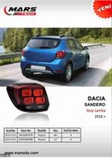 Resim Mars 411214 Arka Stop Lambası Sol Ledlı Sandero 2016 Duysuz 