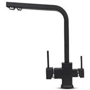 Resim İdeal Mağaza Su Arıtma Cihazı Için 3 Yollu Kare Siyah Musluk 