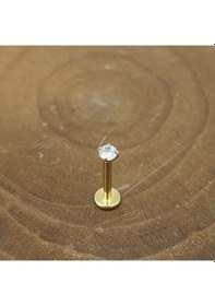 Resim Aya Tasarım Gold Renk Taşlı Helix/kıkırdak Piercing Altın 