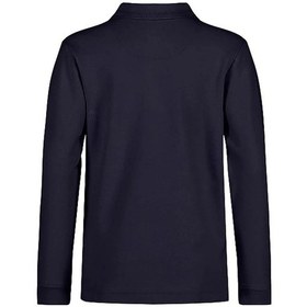 Resim Mood Agenda Kız Çocuk Uzun Kol Polo Yaka Okul T-shirt Lacivert 