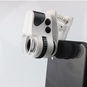 Resim Microcase 60X Mini Cep Telefonu için Mandallı Mikroskop UV Ledli Büyüteç - AL4727 