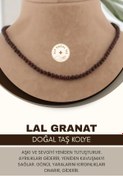 Resim Alp Doğal Taş Lal Granat Doğaltaş Kolye 6 Mm, M224 