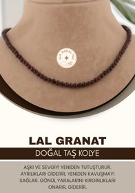 Resim Alp Doğal Taş Lal Granat Doğaltaş Kolye 6 Mm, M224 