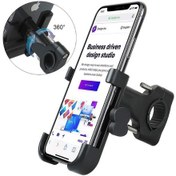 Resim Alüminyum Gövdeli Metal Gidon Bağlantılı Motosiklet Telefon Tutucu 7 İnç Xl 