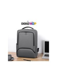 Resim Laptop Sırt Çantası Usb Girişli Notebook Apple Uyumlu iPad Çantası Grı 