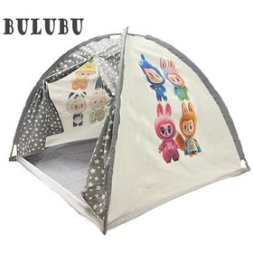 Resim Abbie Labubu 8 Figür Oyun Çadırı Bzi Gri 