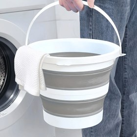 Resim Taşınabilir Katlanır Kauçuk Kova: Çok Fonksiyonlu Tekne/Araba Yıkama, Çamaşır, Balıkçılık, Su Geçirmez Depolama, Ev Temizliği, Sulama Kova, Ayak Banyosu, Açık Hava Kova 