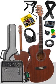 Resim Midex PHX-188-50AMP 50W Şarjlı Bluetooth Amfili Full Elektro Akustik Gitar 