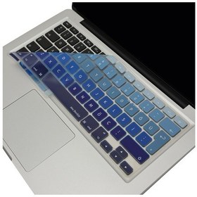 Resim Apple Uyumlu MacBook Air Pro Klavye Koruyucu Türkçe Q Ombre Eski Usb Li Model 2008/2017 Yılı İle Lacivert Mavi 