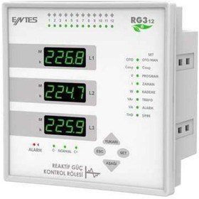 Resim Entes Rg3-12e Reaktif Güç Rölesi 12 Kademe, M3682 