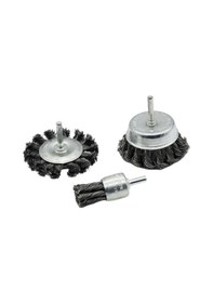 Resim Zoroom 3 Adet Çelik Döner Bağlantı Düğüm Tel Tekerlek Pas Temizleme Matkap Açı Öğütücü Gadget Döner Aracı İçin Parlatma 