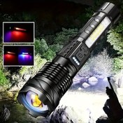 Resim ANYICE Ultra-Bright Alüminyum Alaşımlı El Feneri, USB Şarj Edilebilir, 200mAh Lityum Pil, 150mAh, Ayarlanabilir Işın, Su Geçirmez, Açık Hava Yürüyüşü ve Acil Durumlar İçin İdeal, Kamp Ekipmanı | Şık El Feneri | Dayanıklı Gövde 