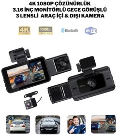 Resim Blic Araç Kamerası | HD Kayıt, 3.0” Ekran, 120° Geniş Açı + G-Sensör TRY99093 